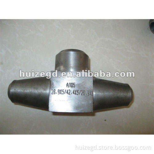 Carbon steel A105 Socket welded tee Forged fitting